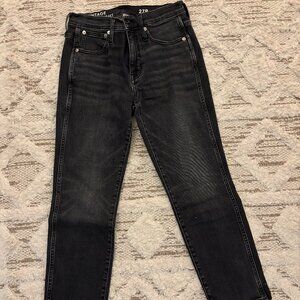 J Crew 9" mid-rise vintage slim straight jean in Charcoal Wash